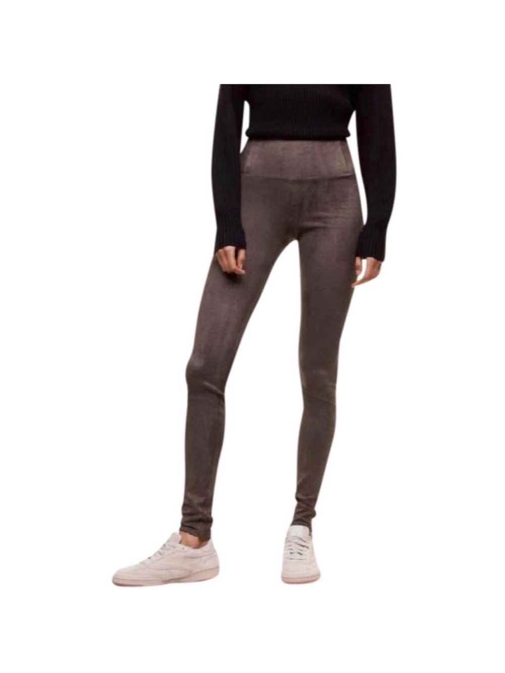 Wilfred Free Daria Faux-Suede‎ Charcoal Leggings size small